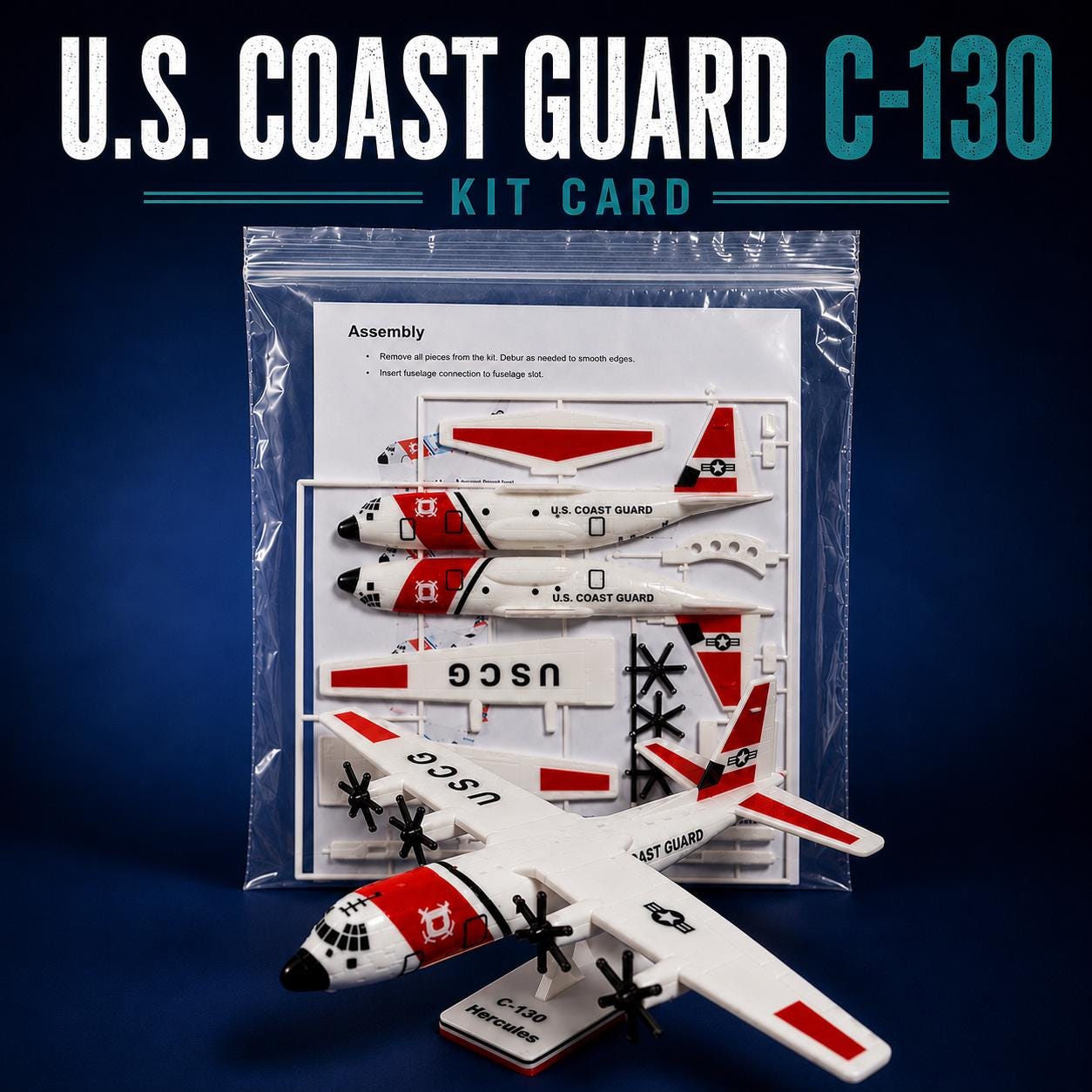U.S. Coast Guard C-130 Hercules 3D Printed Kit Card | Snap