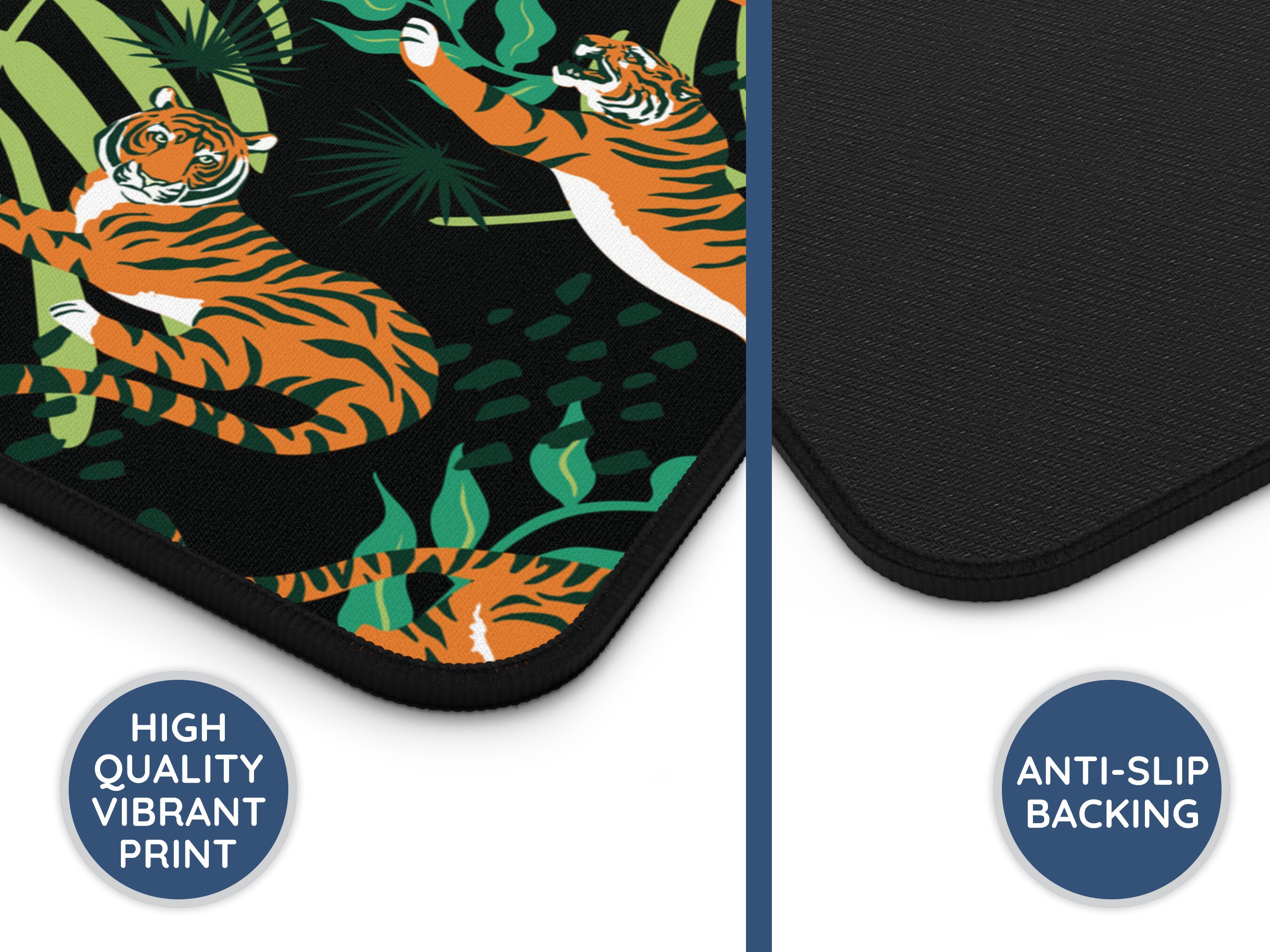 Computer Mat Tiger Cute Tiger Deskmat, Jungle Aesthetic Large Gaming Mouse Pad & Desk Mat ...
