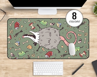 Opossum Deskmat, Funny Possum Desk Mat, Large Opossum Mouse Pad, Opossum Gifts for Him and Her, Gen Z Desk Accessories, Cool Keyboard Mat