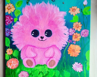 Pelziger Teddybär Pink