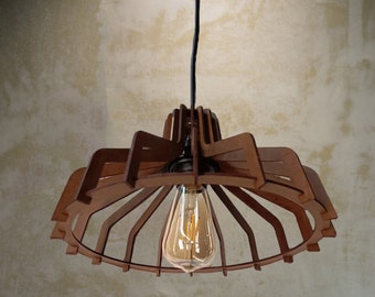 Luce scandinava in legno, lampada a sospensione in legno, luce in legno di metà secolo, lampadario moderno, lampada da fattoria, luce in legno