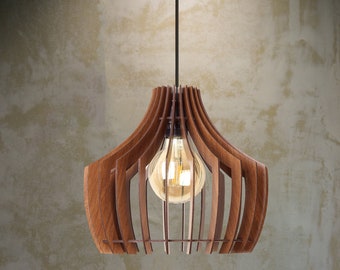 Scandinavian Pendant Light, Wooden Light Fixture, Farmhouse Ceiling Light, Rustic Chandelier, Modern Wooden Light, Bedroom Chandelier