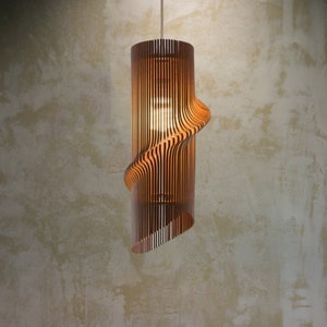 Scandinavian Pendant Light, Wooden Light Fixture, Farmhouse Ceiling Light, Rustic Chandelier, Modern Wooden Light, Bedroom Chandelier image 1