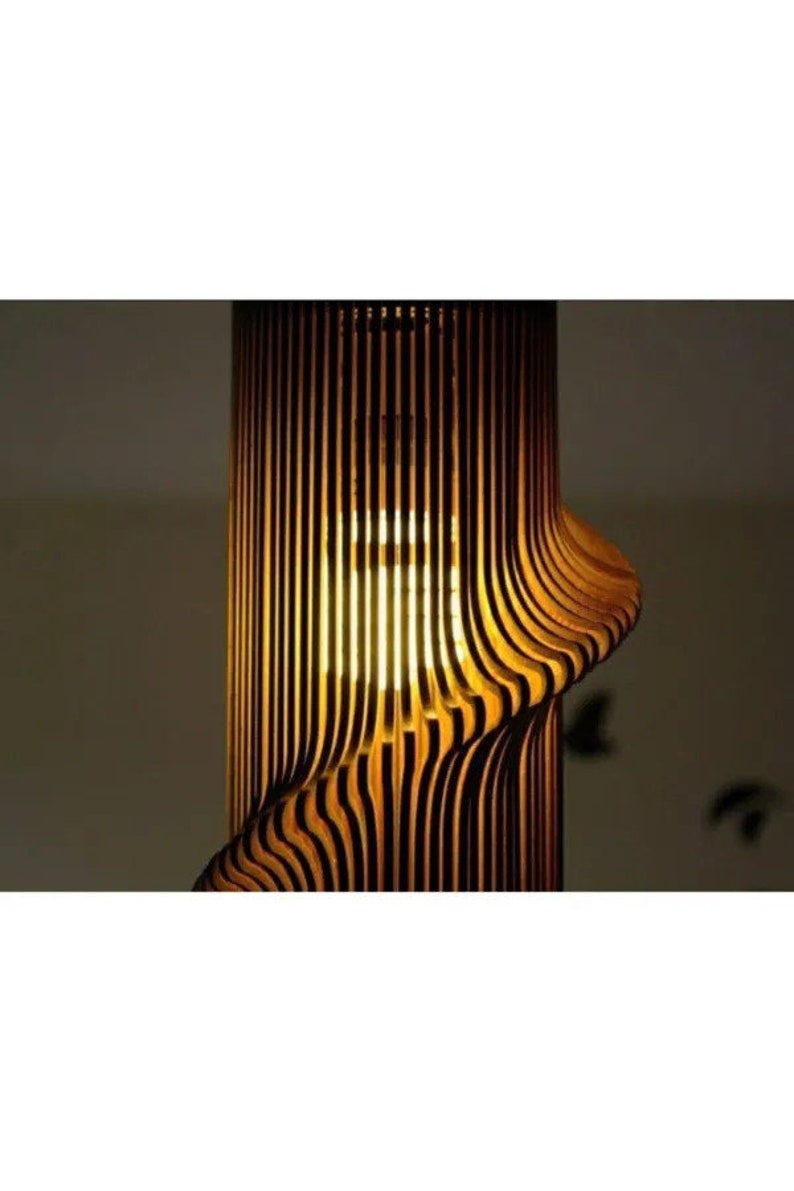 Scandinavian Pendant Light, Wooden Light Fixture, Farmhouse Ceiling Light, Rustic Chandelier, Modern Wooden Light, Bedroom Chandelier image 3