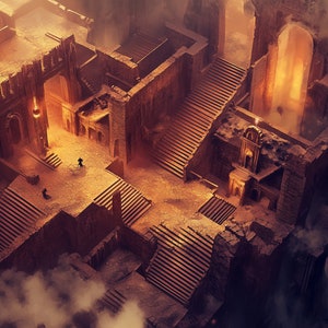 5 GEREMASTERDE realistische 4K-gevechtskaarten "Dunes of Ancient Willowdale" + geanimeerde BONUS-kaart voor D&D, Dungeons and Dragons, Roll20 en meer!