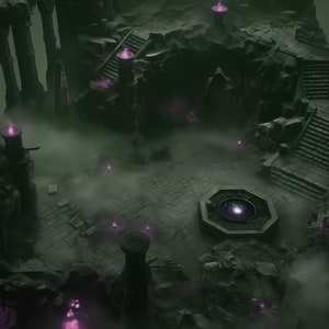 4 mapas de batalha realistas em 4K "Ruins of Willowdale" REMASTERADOS para D&D, Dungeons and Dragons, Roll20 e muito mais!