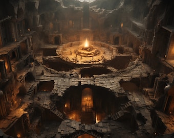 4 NEW &quot;Labyrinthian Castle&quot; Realistic Battle Maps in Stunning 4K HD, perfect for D&D, Dungeons and Dragons, 5e, Roll20, Fantasy and more!