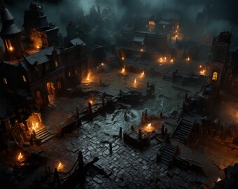 4 ANIMATED "Flooded Dungeon" Realistic Battle Maps in Stunning High Resolution, perfect for D&D, Dungeons and Dragons, 5e, Roll20, Fantasy