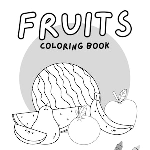 FRUITS coloring book for kids