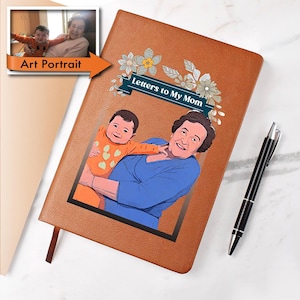 Diario de cartas a mi mamá (retrato personalizado), cuaderno de duelo por la pérdida de la madre, regalo conmemorativo para mamá, recuerdo de mamá en duelo, simpatía para mamá.