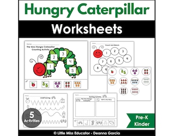 The Hungry Caterpillar Worksheets | Preschool, Pre-K, Kinder