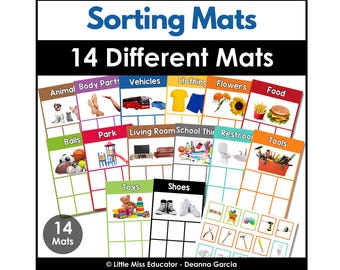 Tapetes de clasificación por categoría con imágenes reales / Terapia del habla, educación especial, preescolar y kínder