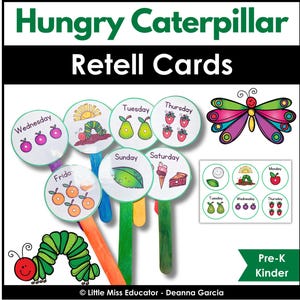 Hungry Caterpillar Retell Cards | Preschool, Pre-K, Kinder