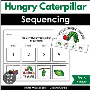 The Hungry Caterpillar Sequencing Activity | Preschool, Pre-K, Kinder