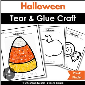 Halloween Tear & Glue Crafts | Preschool, Pre-K, Kinder