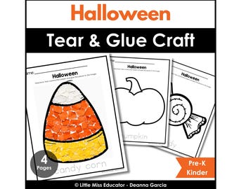 Halloween Tear & Glue Crafts | Preschool, Pre-K, Kinder