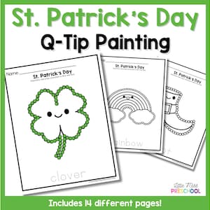 St. Patrick&#39;s Day Q-Tip Painting