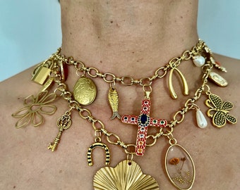 Gestalten Sie Ihre eigene Charm-Halskette in Gold individuell | Entwerfen Sie Ihre eigene goldene Charm-Halskette