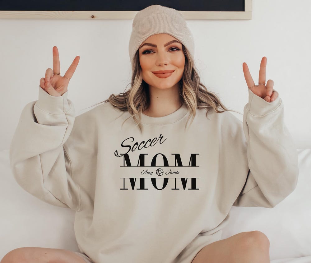 Mother'S Day, Soccer Mom Outfits, Soccer Mom Tshirt, Custom Soccer Shirt, Soccer Mama Gift,Personalized Soccer Mom Shirt, Soccer Mom Hoodie 4Fansport