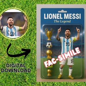 Lionel Messi- Action Figure - Digital file, printable file for personal use, file to use phone background, pc, smatwatch.