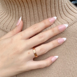 Missy •  24 PCS White French Tip Salon Grade Quality Press Ons • Short Almond • White Press On • Wedding Nails • Gift for Her