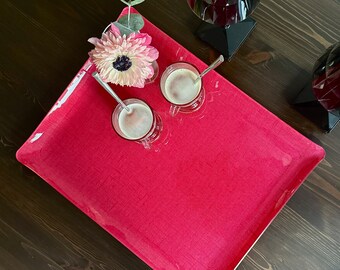 Plateau de table décoratif acrylique LIN chic & design - Le cadeau parfait pour la fête des mères