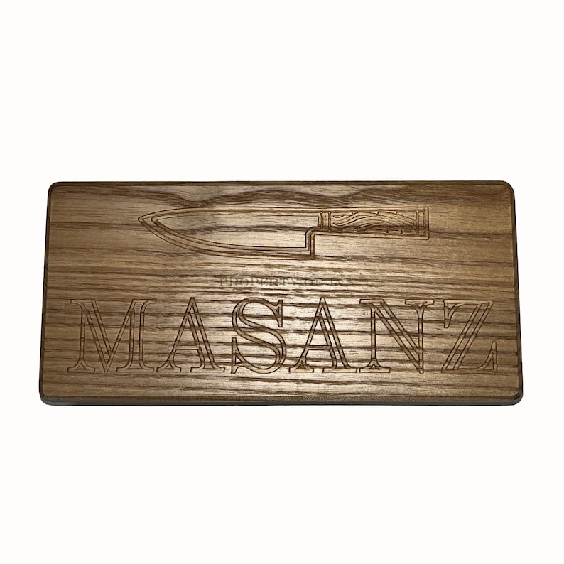 Hardwood knife sharpening stone holder