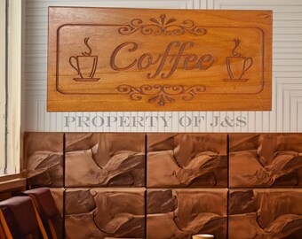 Wood Coffee Sign