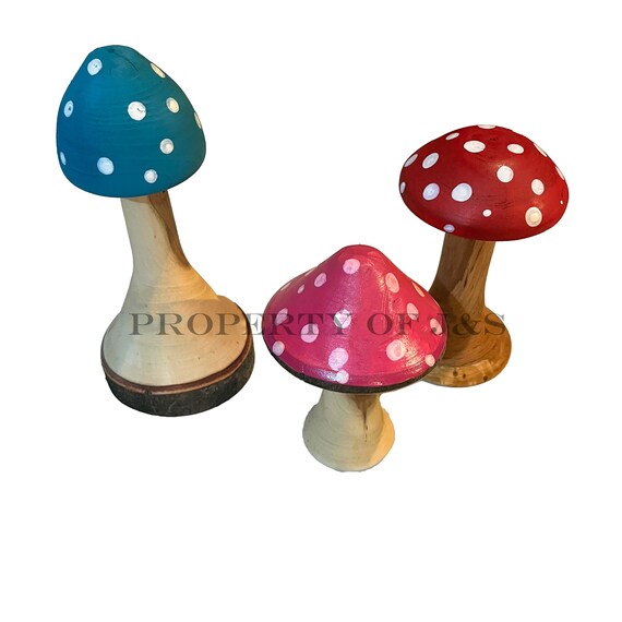 Made of Wood Wooden Toadstool Set - 3pc Made of Wood Wooden Toadstool Set - 3pc
