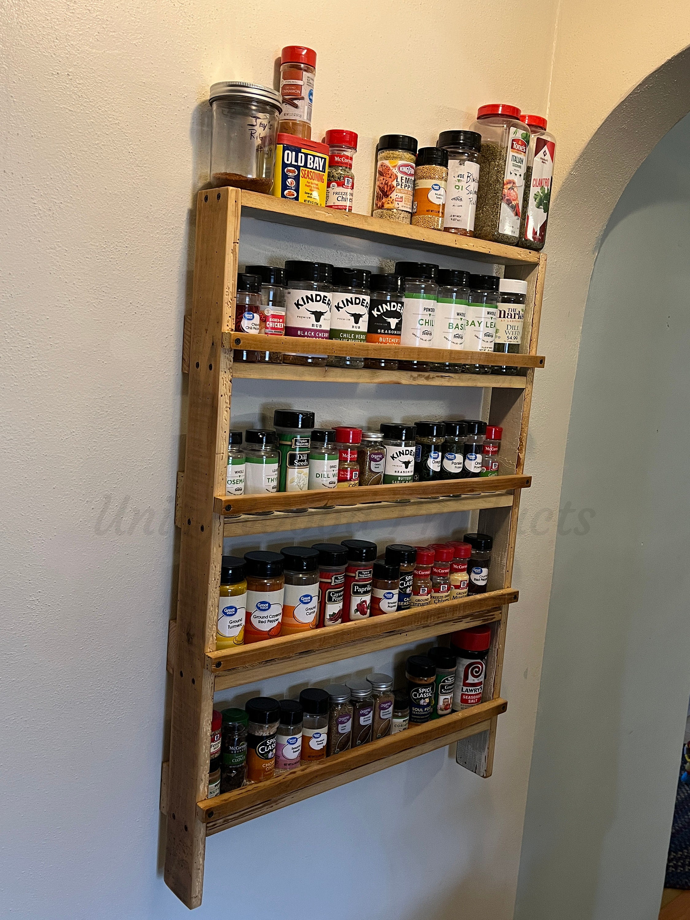Rustic Farmhouse Style Spice Rack - Etsy