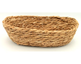 Natural fiber basket Totora oval 26 cm bread basket