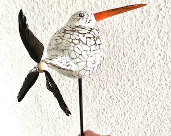 Garden stake Seagull Erna with spring propeller 110 cm high