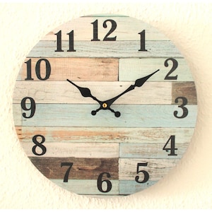 round wall clock Ø 34 cm Beach Time maritime style
