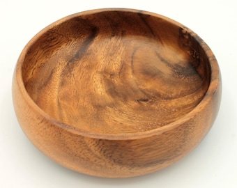 a snack bowl made of wood 15 x 5 cm