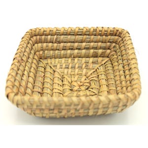 Fyrkantig sjögräskorg, 17 x 17 x 6 cm