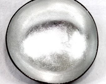 Schale aus Kokosnuss 13 x 6 cm poliert und Silber lackiert Cocobowl