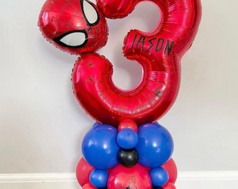 DIY Large Personalised Spiderman Balloon Sculpture Balloon Kit, No Helium, Air Fill