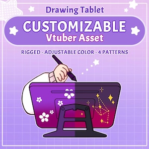 Customizable Vtuber Drawing Tablet | Rigged Live2d VTuber Asset | Vtuber Hand Asset for Chibi Model | Fully rigged | Editable | Ready to use