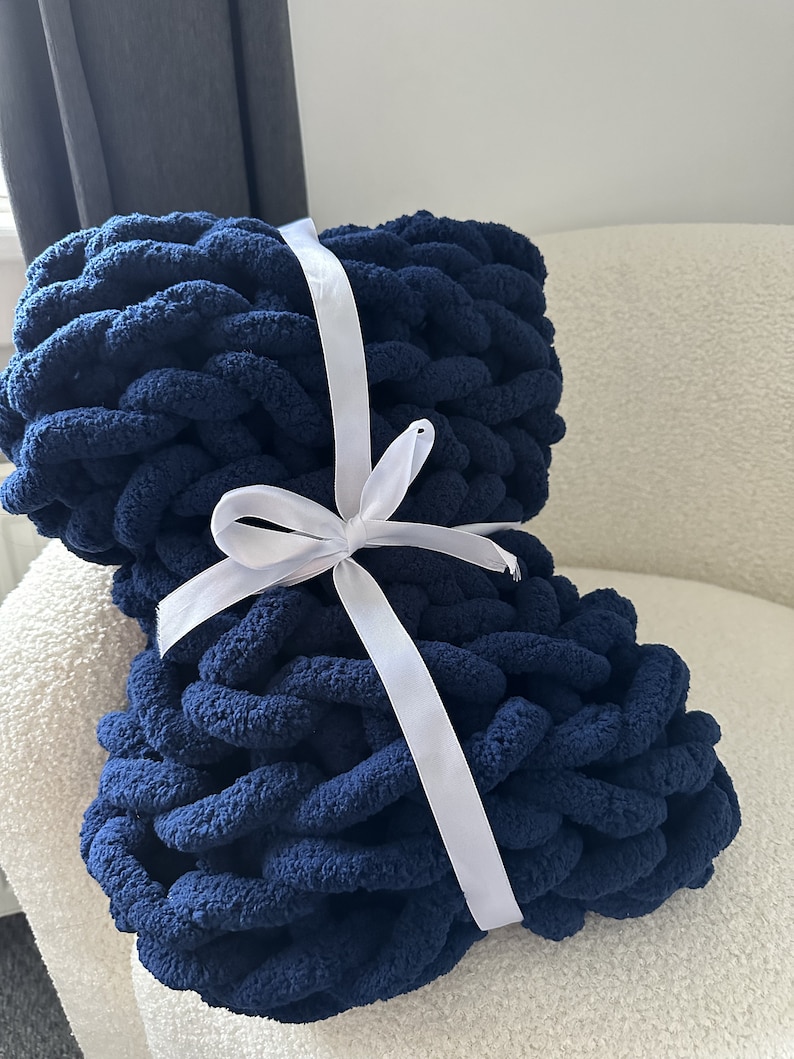 Chunky Baby Blanket/handmade Chunky Knit/newborn Nursery Blanket/baby Room Decor/baby Sleep