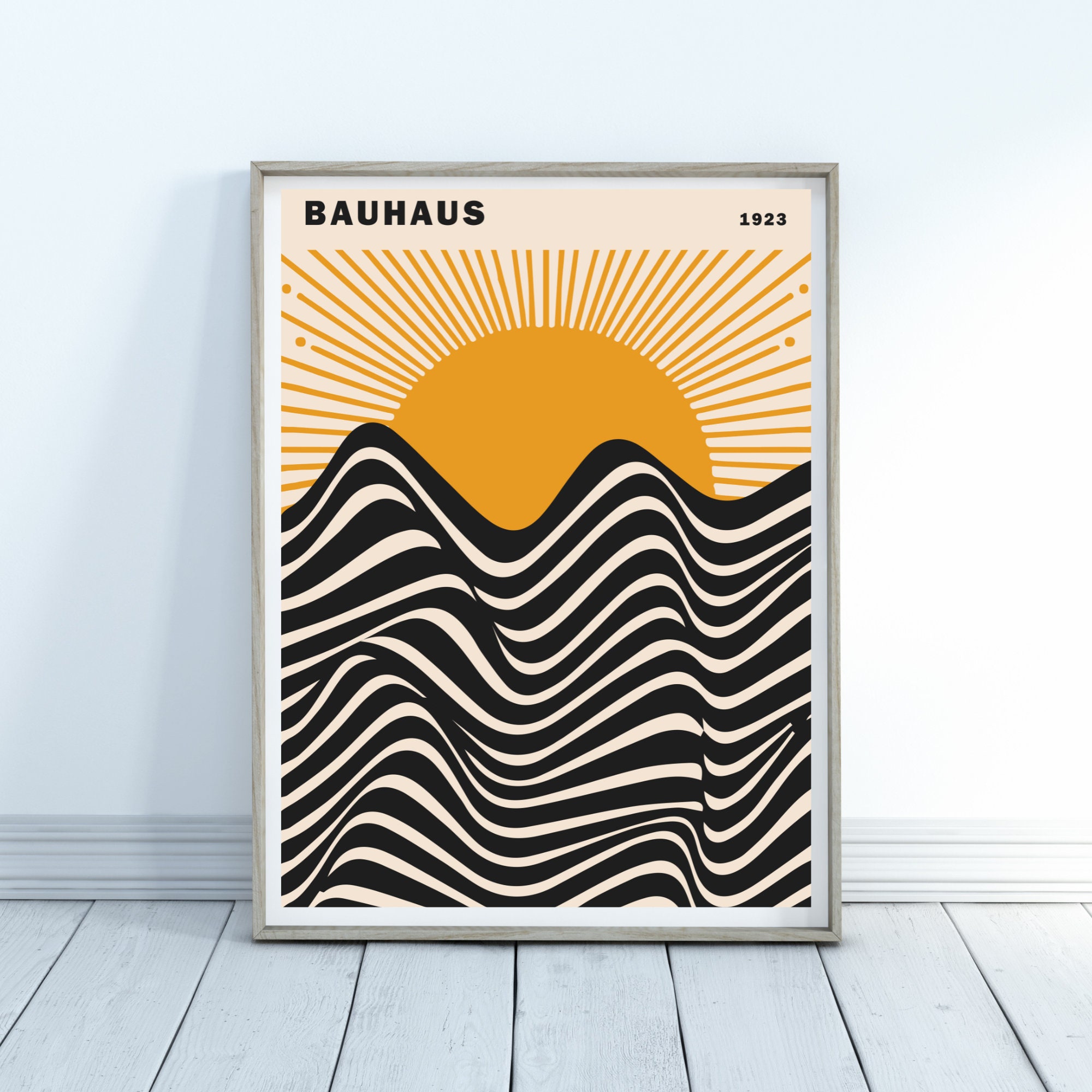 Bauhaus Print Bauhaus Exhibition Poster Bauhaus Yellow Wall Art ...