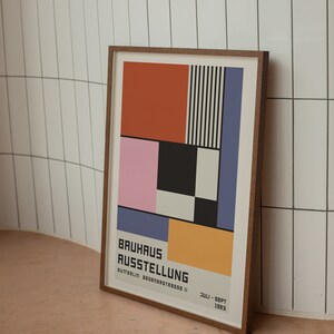 Bauhaus Exhibition Poster 1923 I Geometric Mid Century Modern Wall Art ...