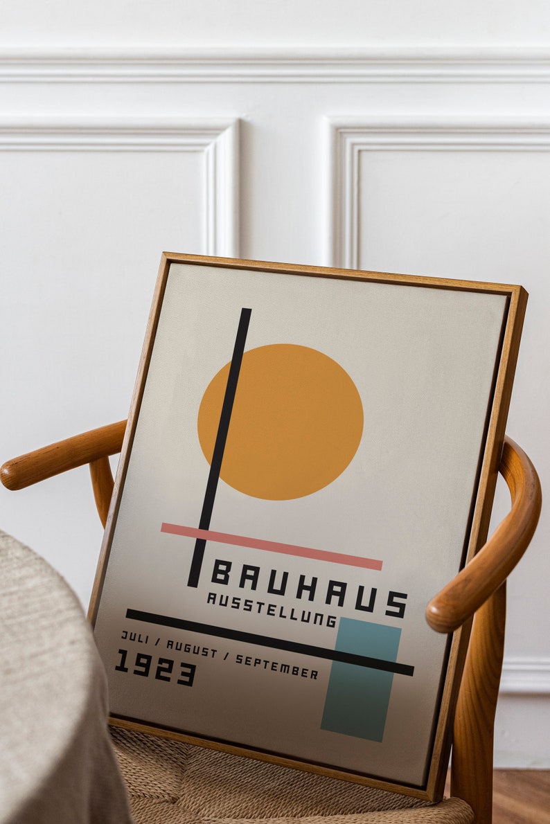 Bauhaus Exhibition Poster 1923 I Abstract Minimalist Mid Century Modern ...
