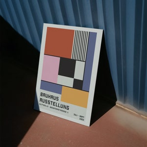 Bauhaus Exhibition Poster 1923 I Geometric Mid Century Modern Wall Art ...