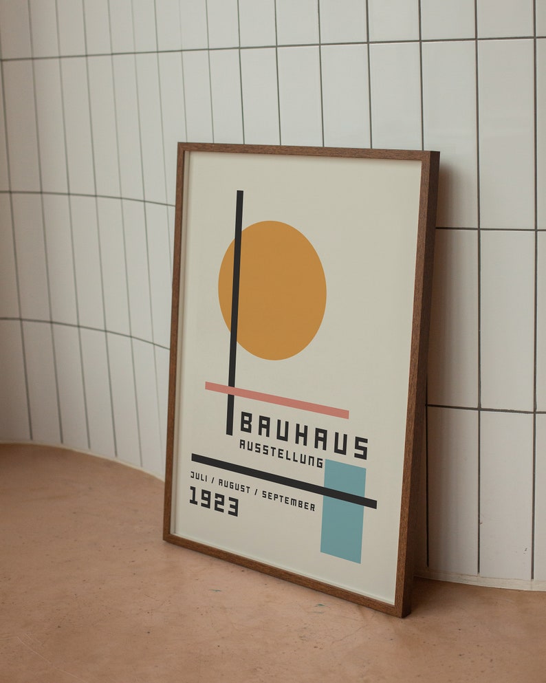 Bauhaus Exhibition Poster 1923 I Abstract Minimalist Mid Century Modern ...