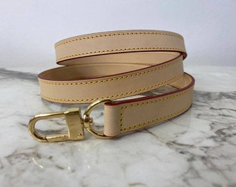 20 mm Vachetta Leather Crossbody , Handle , Shoulder Purse Strap / Patina Leather Strap/ Gold Hardware / Gift For Her