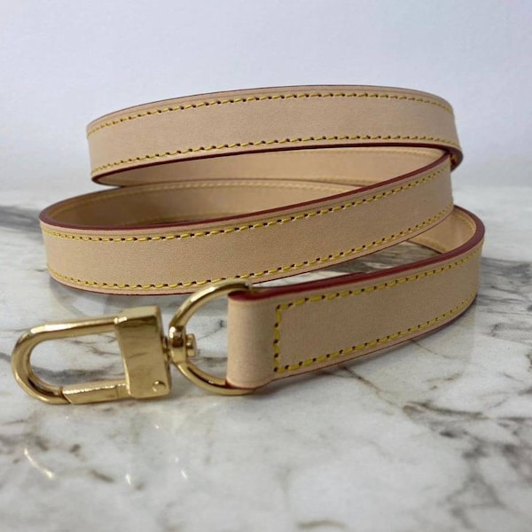 20 mm Vachetta Leather Crossbody , Handle , Shoulder Purse Strap / Patina Leather Strap/ Gold Hardware / Gift For Her