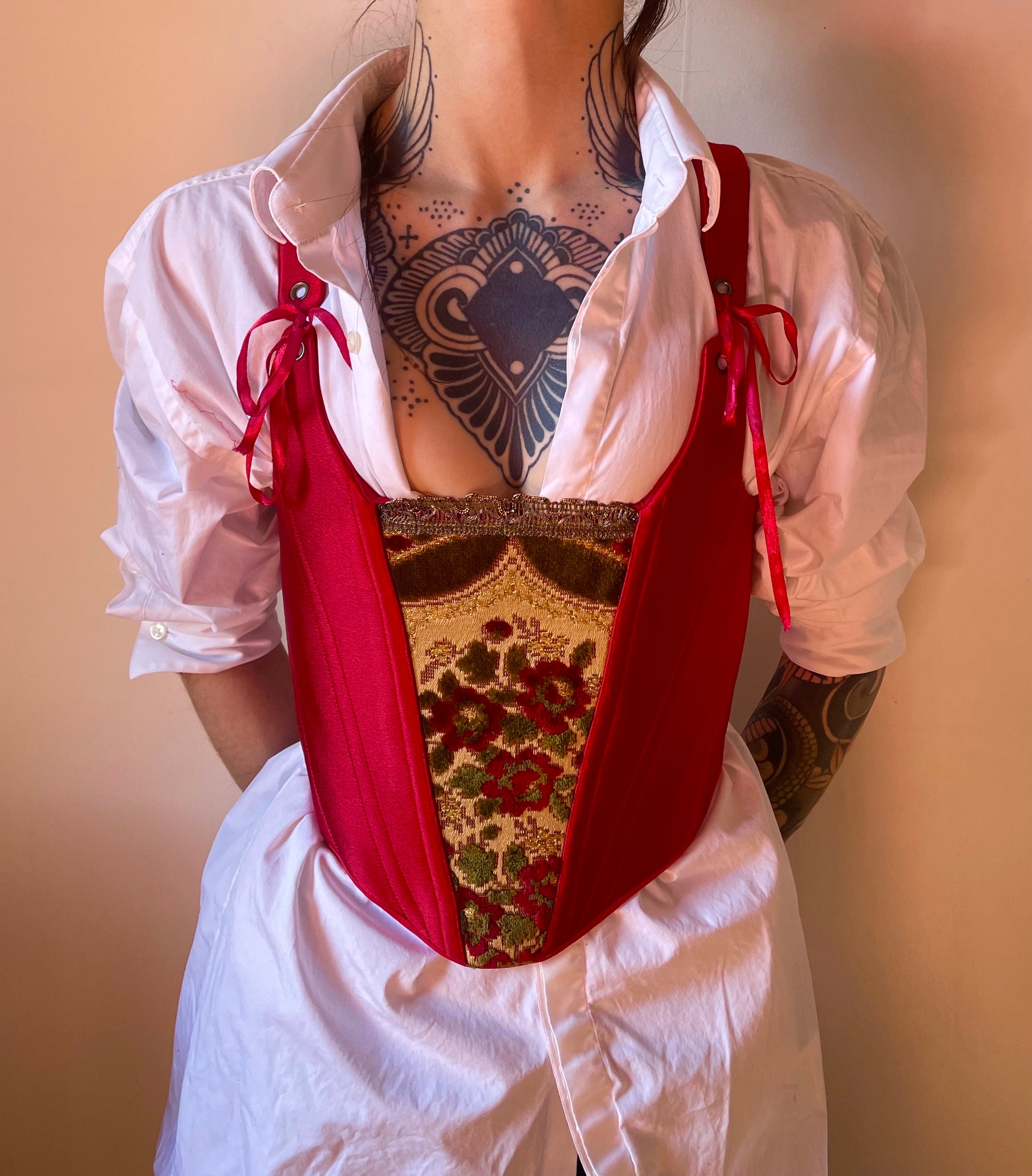 Corset Bustier Pour Femme Habillé à Lacets Froncés En Dentelle épaules