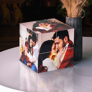 Cubo fotografico magico - Regalo per lei, regalo per lui, regalo di anniversario per il fidanzato, regalo di compleanno per il fidanzato, regalo fatto a mano, regalo per la festa del papà