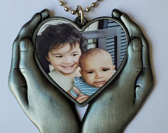 Car rearview mirror photo ornament custom keychain decorative ornament holiday