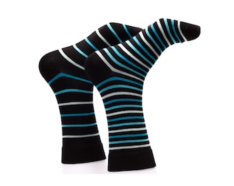 lineage - electric blue mismatched socks